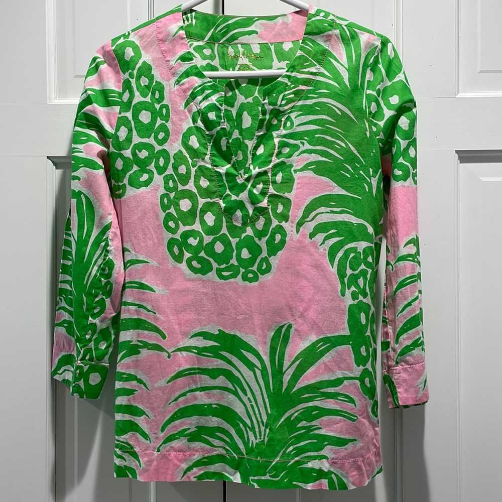 Lilly Pulitzer Pineapple Tunic Top